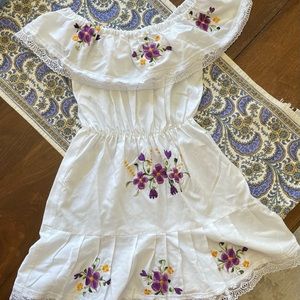 Cinco de Mayo dress with purple flowers